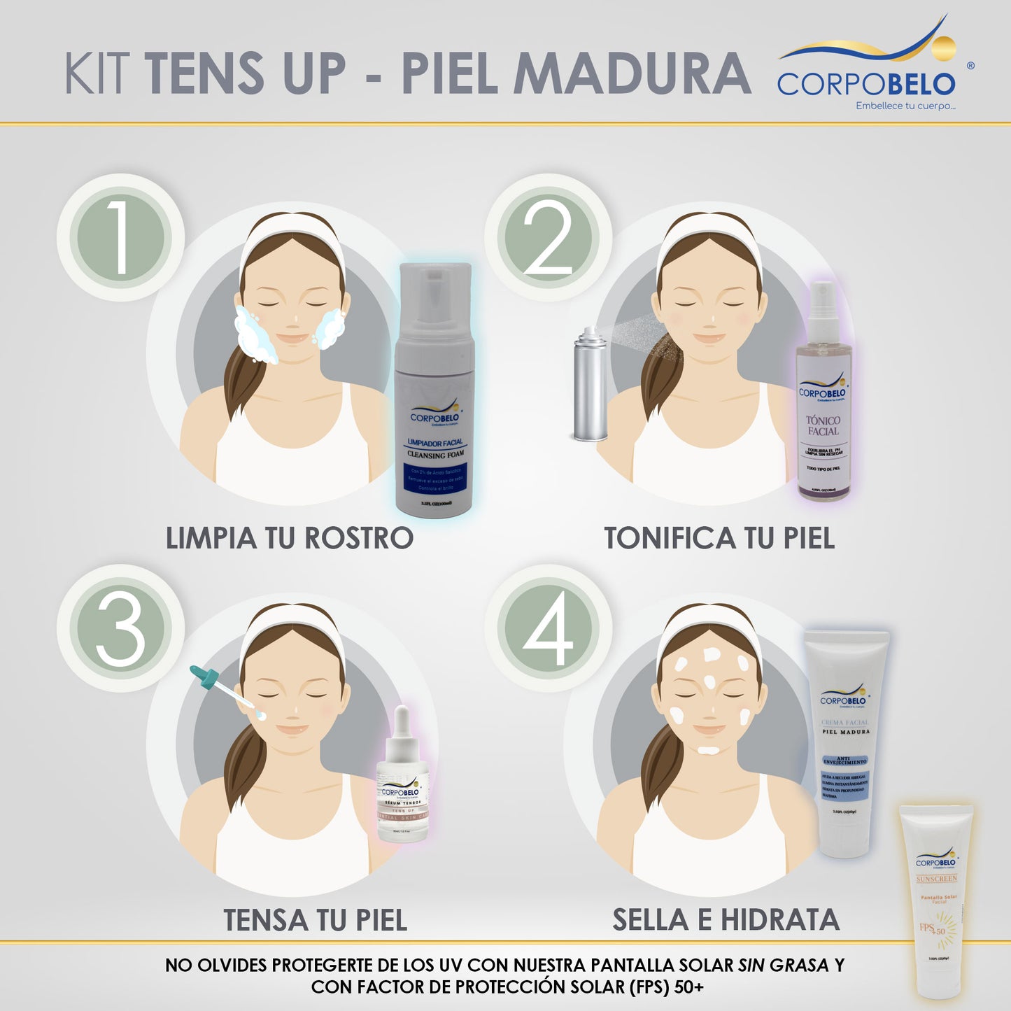Kit Tens Up Piel Madura